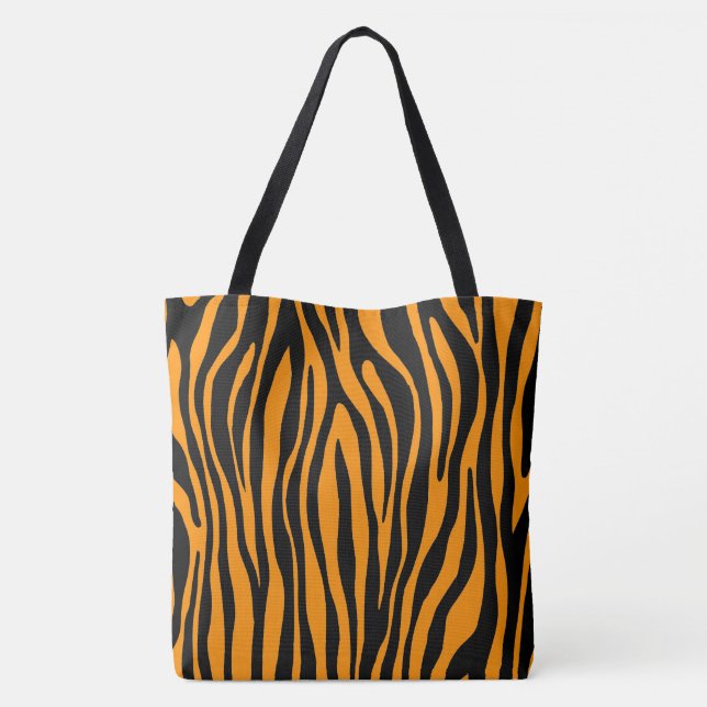Princeton Orange Zebra tryck Tygkasse (Baksida)