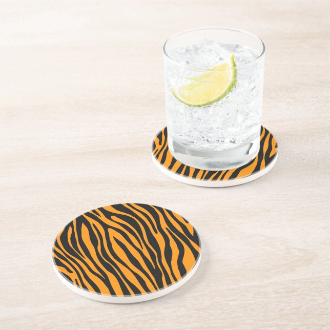 Princeton Orange Zebra tryck Underlägg (Sidan)