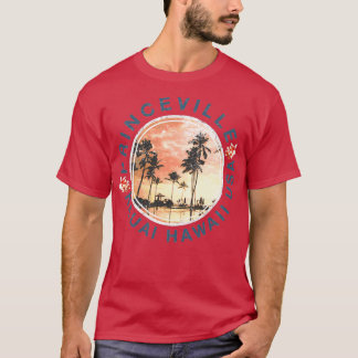 Princeville Kauai Hawaii Retro Sunset Vintage Hawa T Shirt