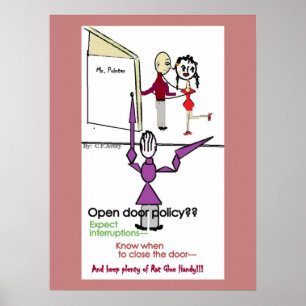 Princip för Poster/öppning av dörr för Office-vägg Poster
