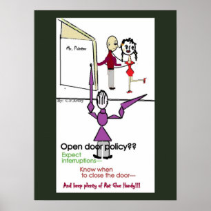 Princip för Poster/öppning av dörr för Office-vägg Poster