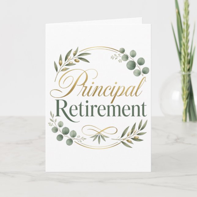Principal Retirement Gift Kort (Framsida)