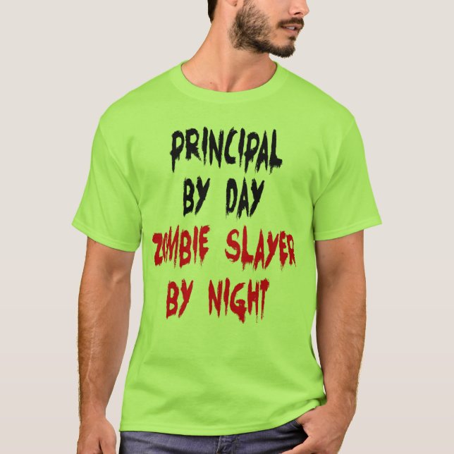 Principal Zombie Joke T-shirt (Framsida)