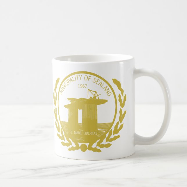 principalityen av sealand förseglar vapenskölden kaffemugg (Höger)