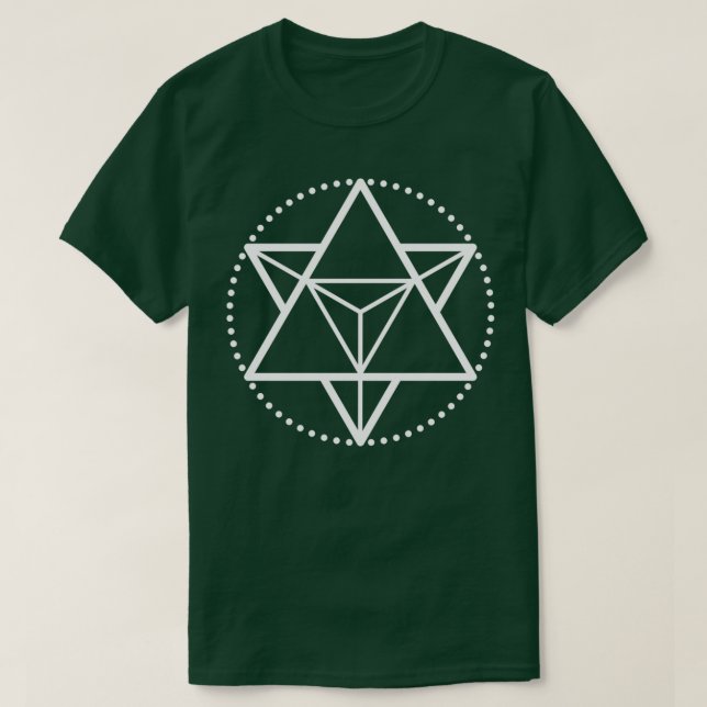 Principen om mentalism White Startetrahedron M T Shirt (Design framsida)