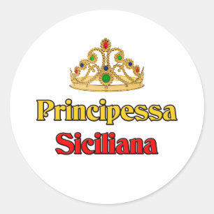 Principessa Siciliana… Runt Klistermärke