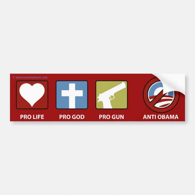 Princples mot Obama Bildekal (Framsidan)