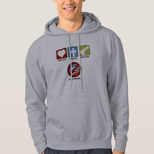 Princples mot Obama Hoodie (Framsida)