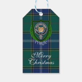 Pringle Scottish Clan Tartan & Crest Presentetikett