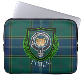 Pringle skotska klan tartan och vapensköld laptop fodral