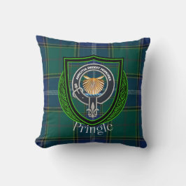 Pringle skotska klan tartan & vapen kudde