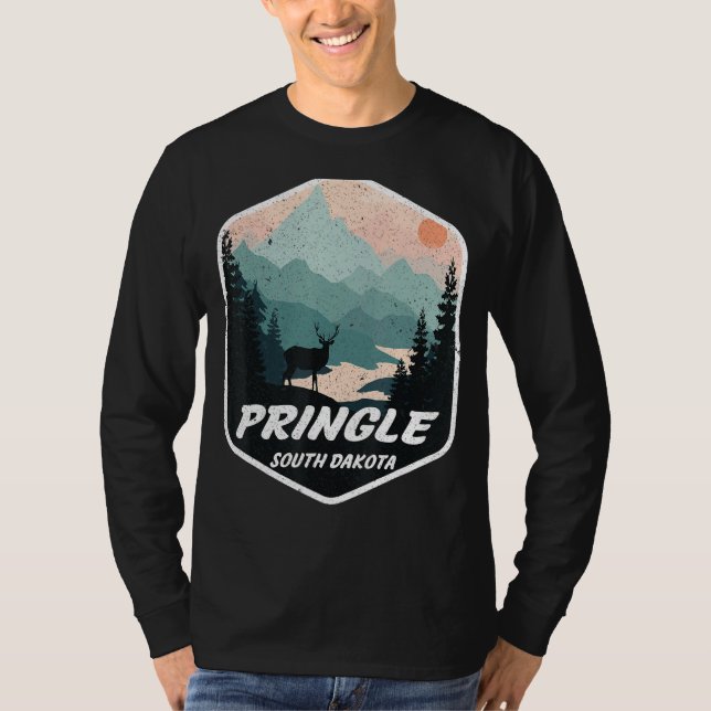 Pringle South Dakota Sd Mountains Hike Hiking Souv T Shirt (Framsida)