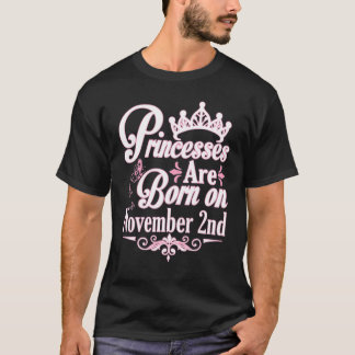 Prinkturer föds den andra november Grattis på föde T Shirt