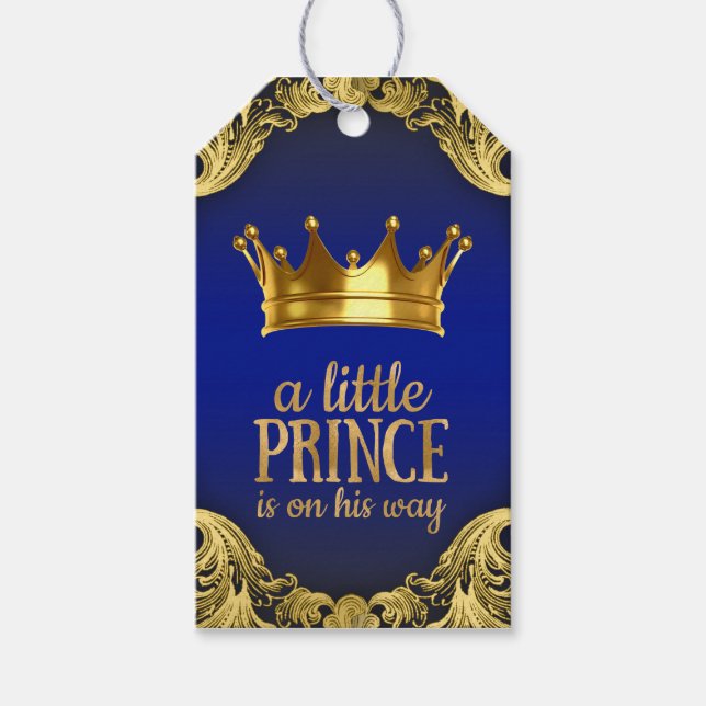 Prins Babyshower Presentetikett (Framsidan)