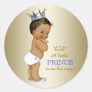 Prins Babyshower Runt Klistermärke