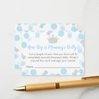 Prins Blue & Silver Baby Shower Raffle Enc