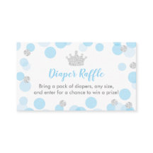 Prins Blue & Silver Baby Shower Raffle