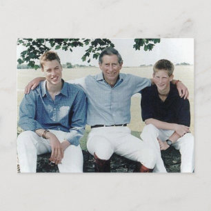 Prins Charles William Harry 1999 Vykort