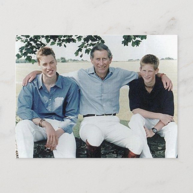 Prins Charles William Harry 1999 Vykort (Framsida)