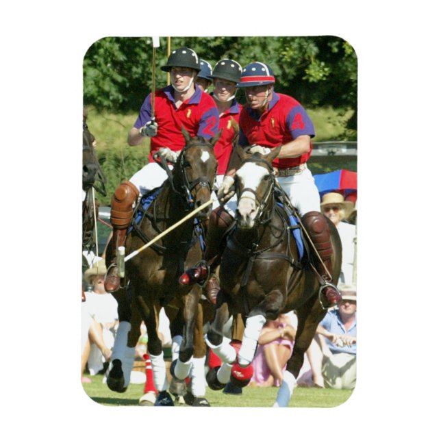 Prins Charles William Harry polo Magnet (Vertikal)