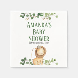 Prins Greenery Lejon Baby Shower Servetter