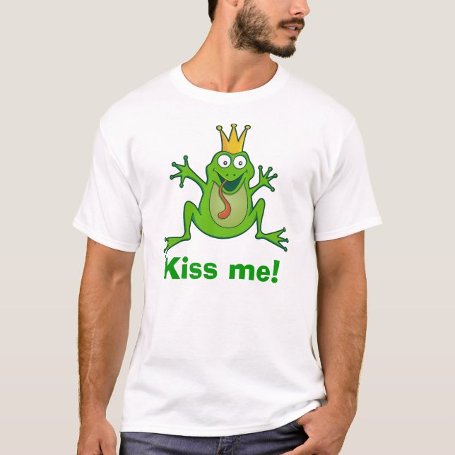 Prins groda, Kiss me! Grundläggande T-Shirt (Framsida)