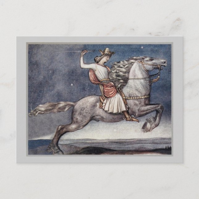 Prins kastar ett spjut vykort (Framsida)