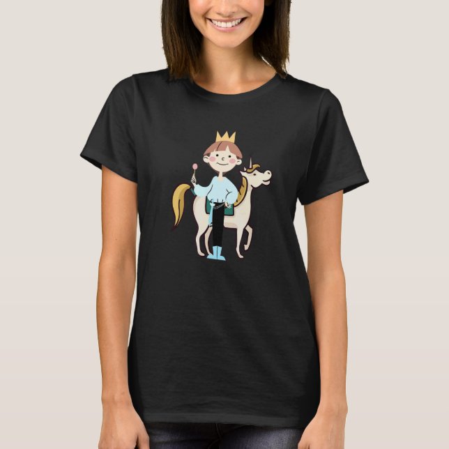 Prins Kung Häst Söt T Shirt (Framsida)