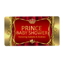 Prins Kunglig Röd Baby Shower Guld Pojke