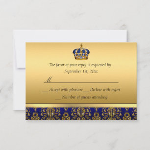 Prins Royal Blå Kunglig Dopbekräftelse OSA Kort