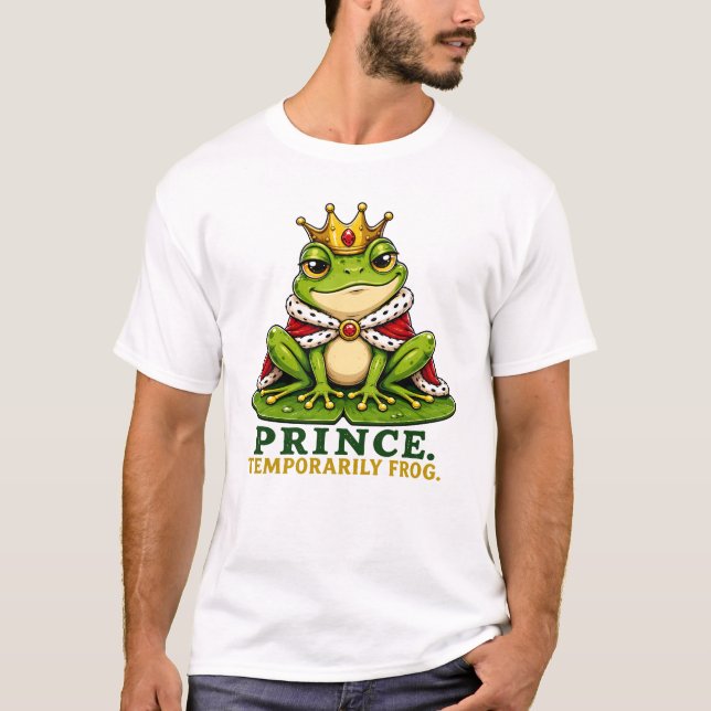 Prins. Tillfälligt Groda. Rolig Groda Prins T Shirt (Framsida)