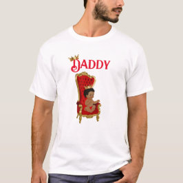 Prins Tron Röda Guld Afrikansk Amerikansk Baby Poj T Shirt