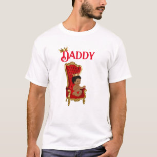 Prins Tron Röda Guld Afrikansk Amerikansk Baby Poj T Shirt