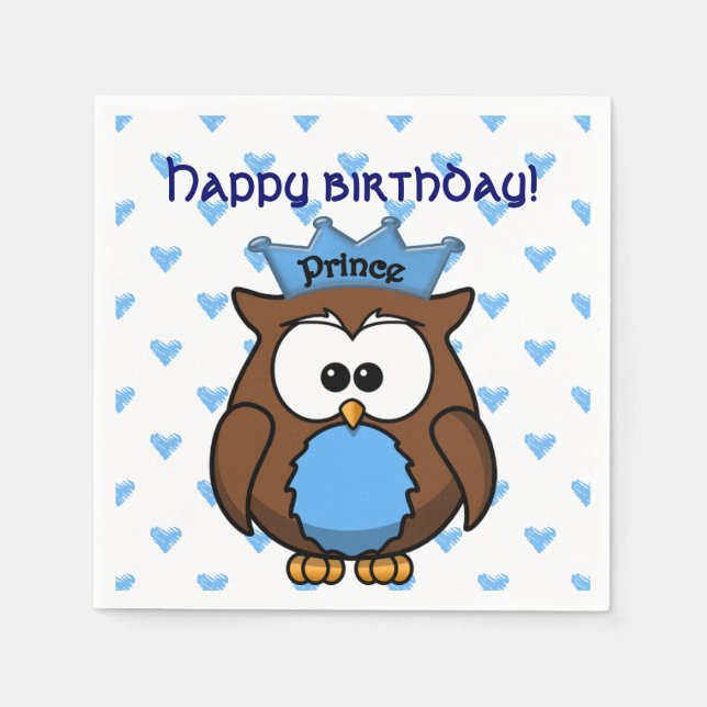 prins uggla pappersservett (Framsidan)