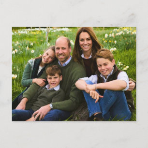 Prins William och familj Dec 2025 stiliserad Vykort