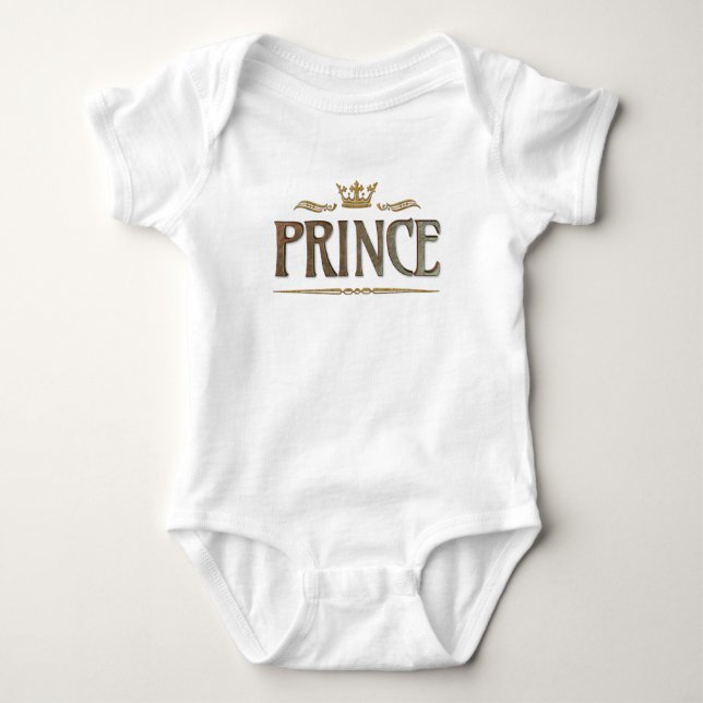 Prinsbokstäver - Stor medeltida kunglig krona T Shirt (Framsida)