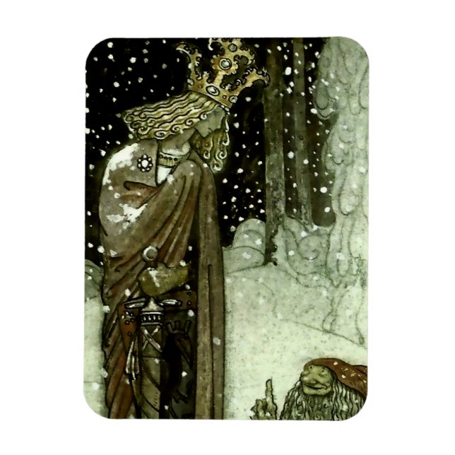 “Prinsen och Tomten” av John Bauer Magnet (Vertikal)