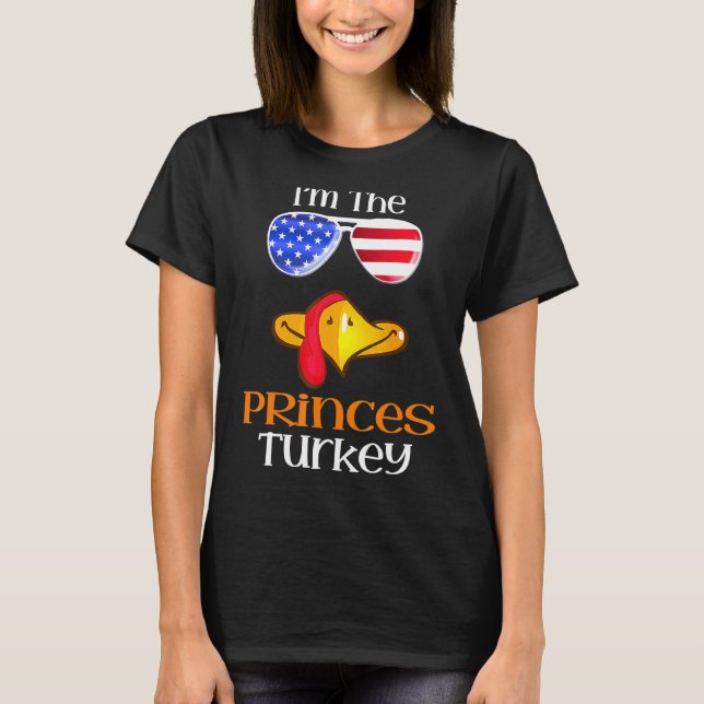 Prinser Turkiet Ansikte Thanksgiving Amerikanska F T Shirt (Framsida)