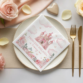 Prinseslsborg Rosa Födelsedagsservetter Pappersservett