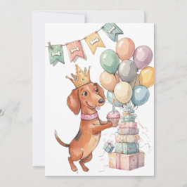 Prinsess Doxie Digital Nedladdningsfest Inbjudan