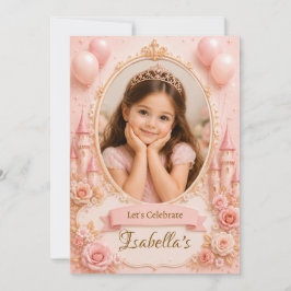 Prinsess födelsedagsinbjudan mall (ANPASSAD)