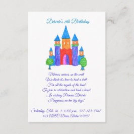 Prinsess födelsedagsinbjudan - med rim inbjudningar