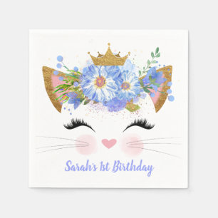 Prinsess Kitty Babys Första Födelsedag Pappersserv Pappersservett