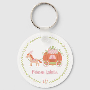 Prinsess Orange Pumpa Vagn Flickan Personlig Nyckelring