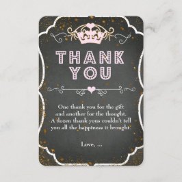 PRINSESS TEAFTON Födelsedags Glitter Tacksamhetsko Tack Kort