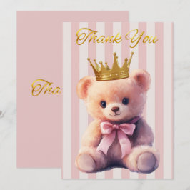 Prinsess Teddybjörn Tack Kort