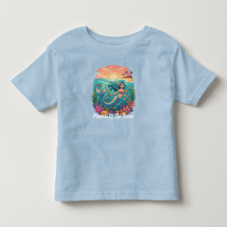 Prinsessa av havs-sirenen Vattenfärg T-Shirt