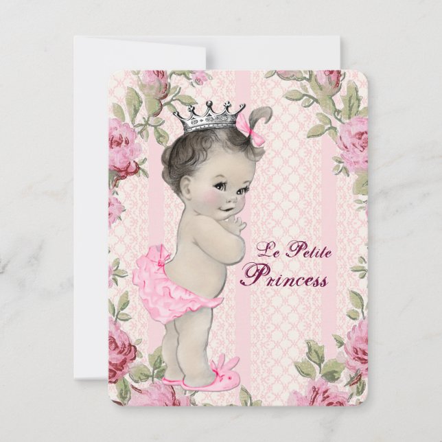 Prinsessa Baby Shower Inbjudningar (Framsida)