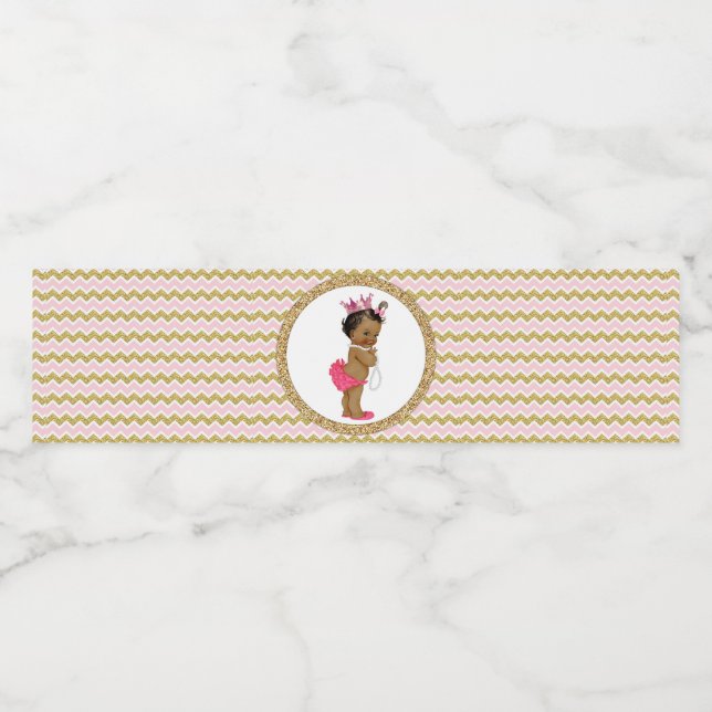 Prinsessa Baby Shower Vattenflaska Etiketter (Singel etikett)
