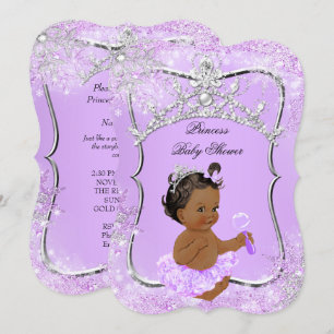Prinsessa Baby Shower Wonderland Lila Etnisk Inbjudningar